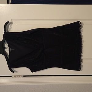 Daisy Fuentes black lace top M